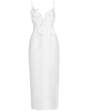 Ivory Isla Column Midi Dress