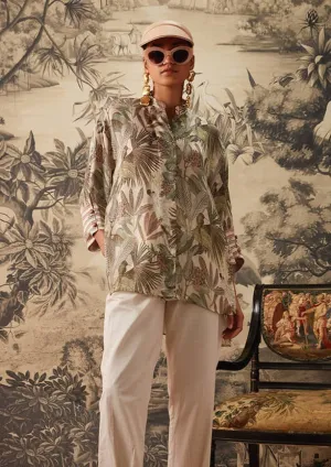 Ivory printed tunic