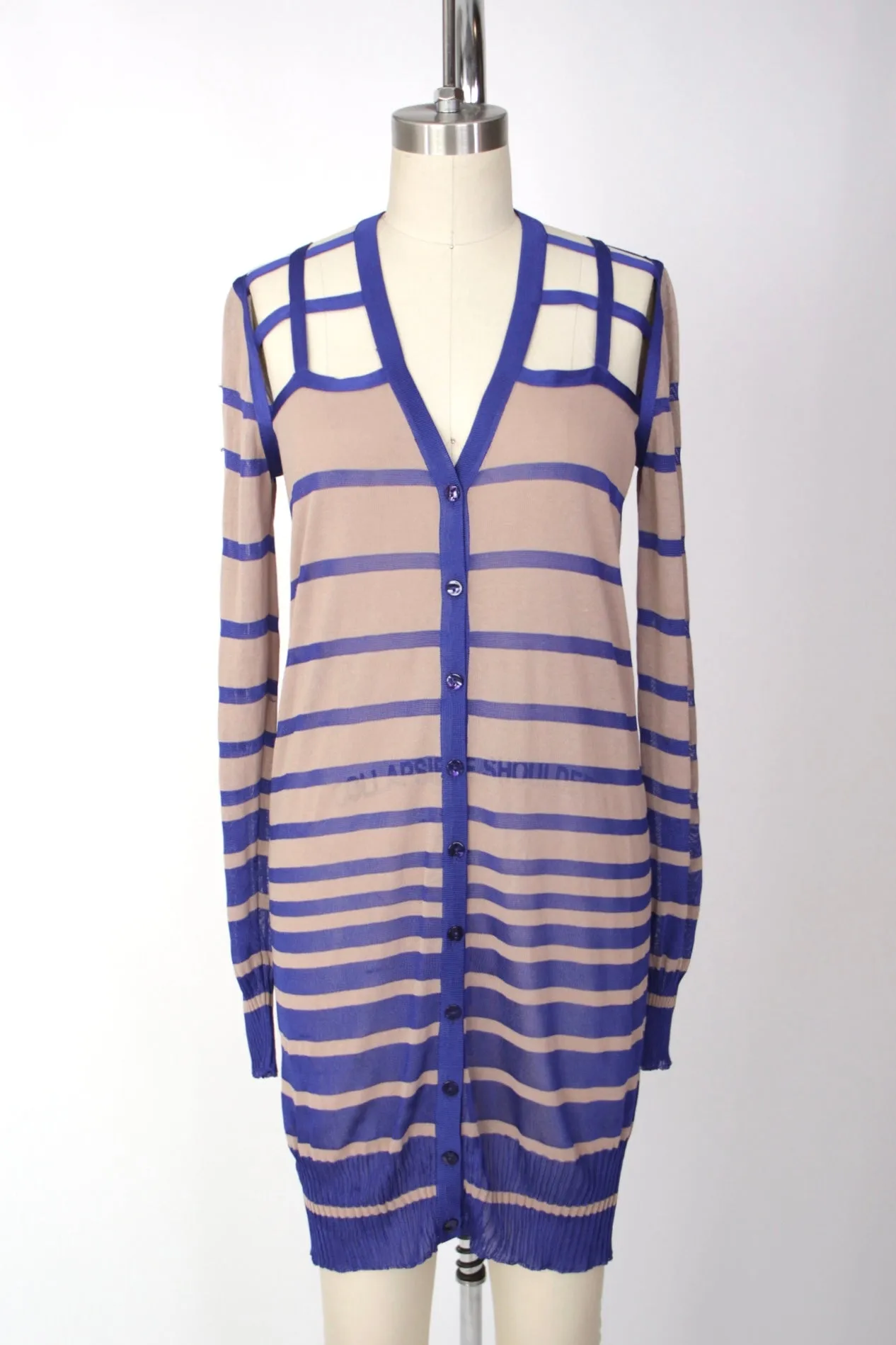 Jean Paul Gaultier Caged Stripe Cardigan