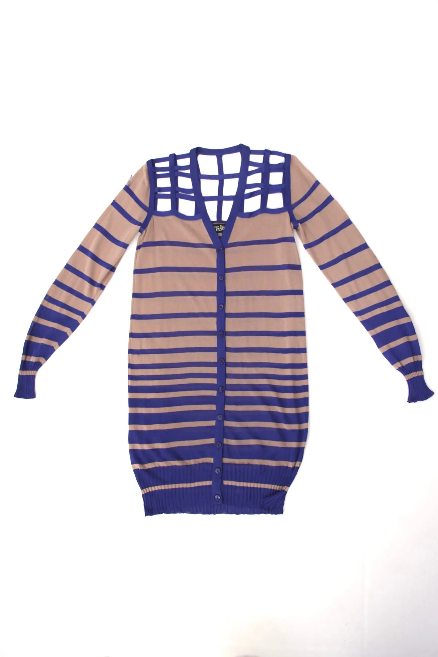 Jean Paul Gaultier Caged Stripe Cardigan