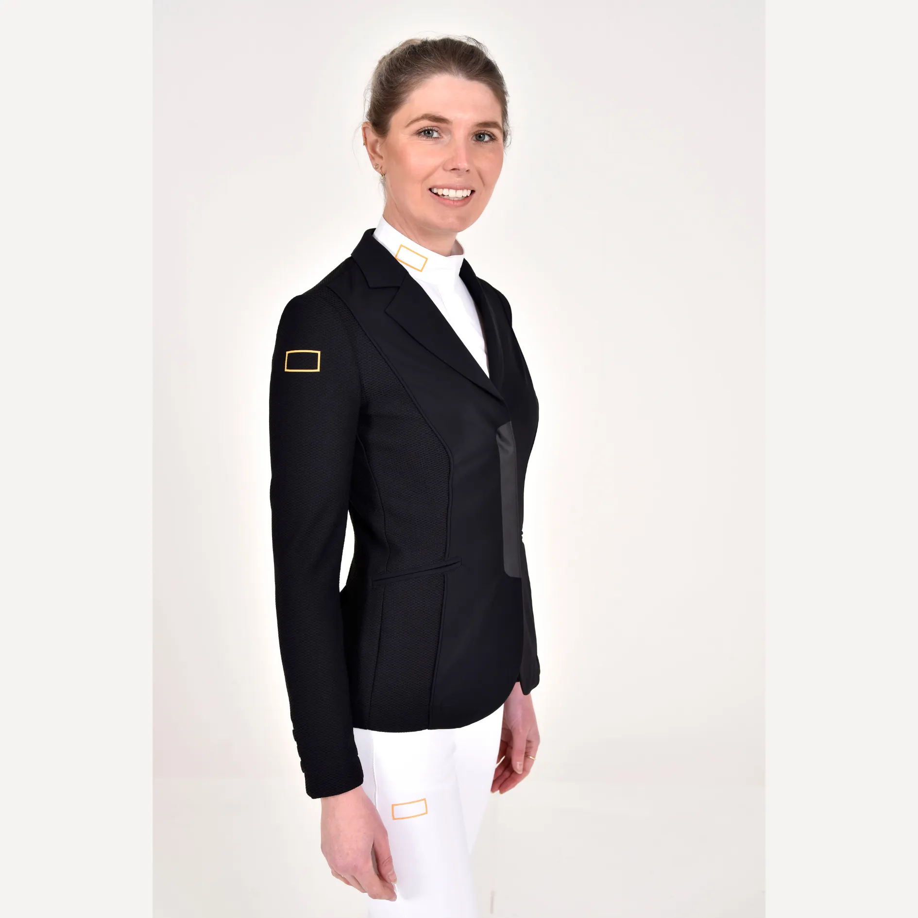 Jersey Mesh Riding Zip Jacket - Black/Gold Logo