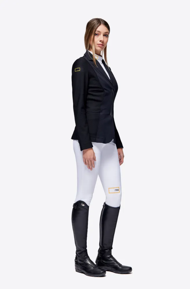 Jersey Mesh Riding Zip Jacket - Black/Gold Logo