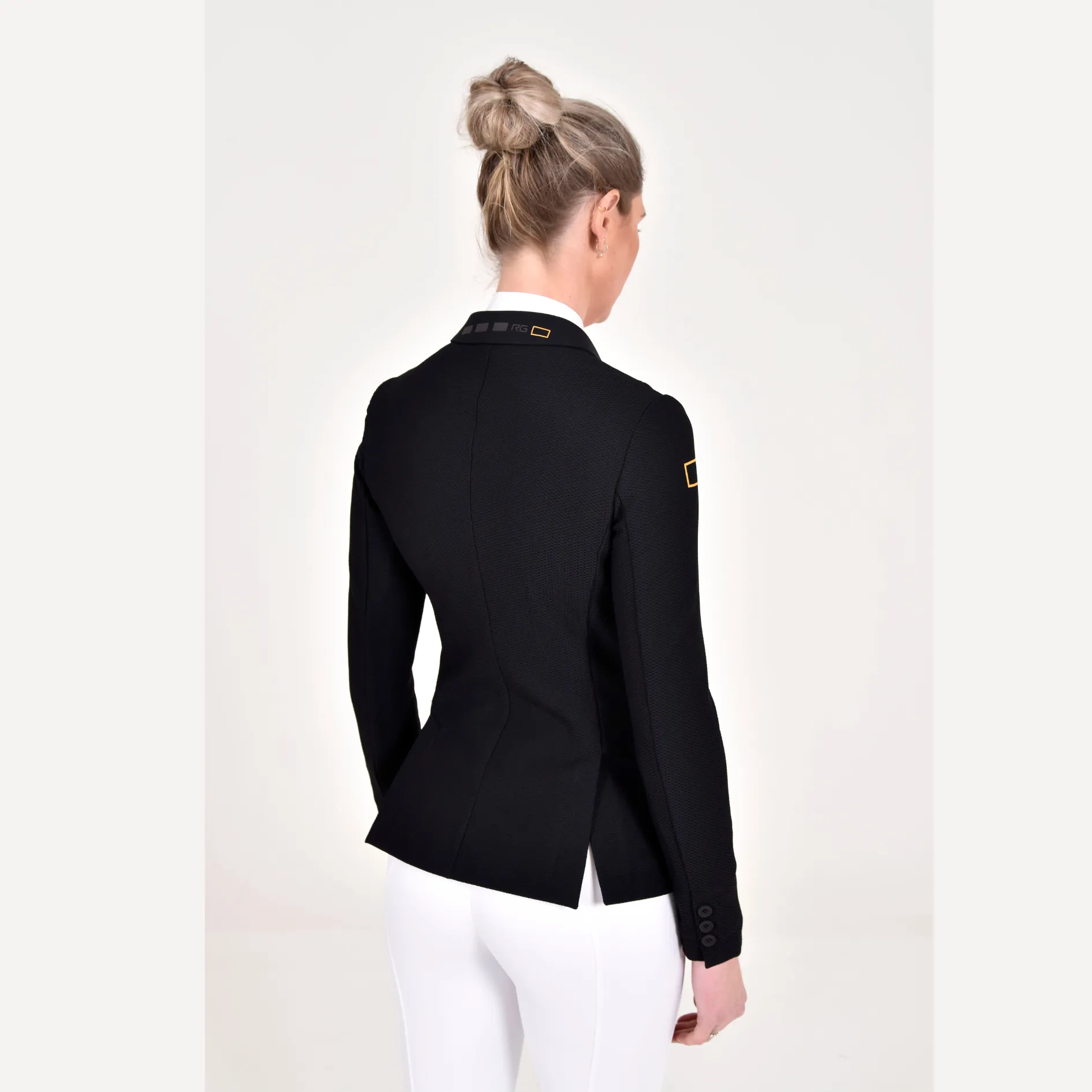 Jersey Mesh Riding Zip Jacket - Black/Gold Logo