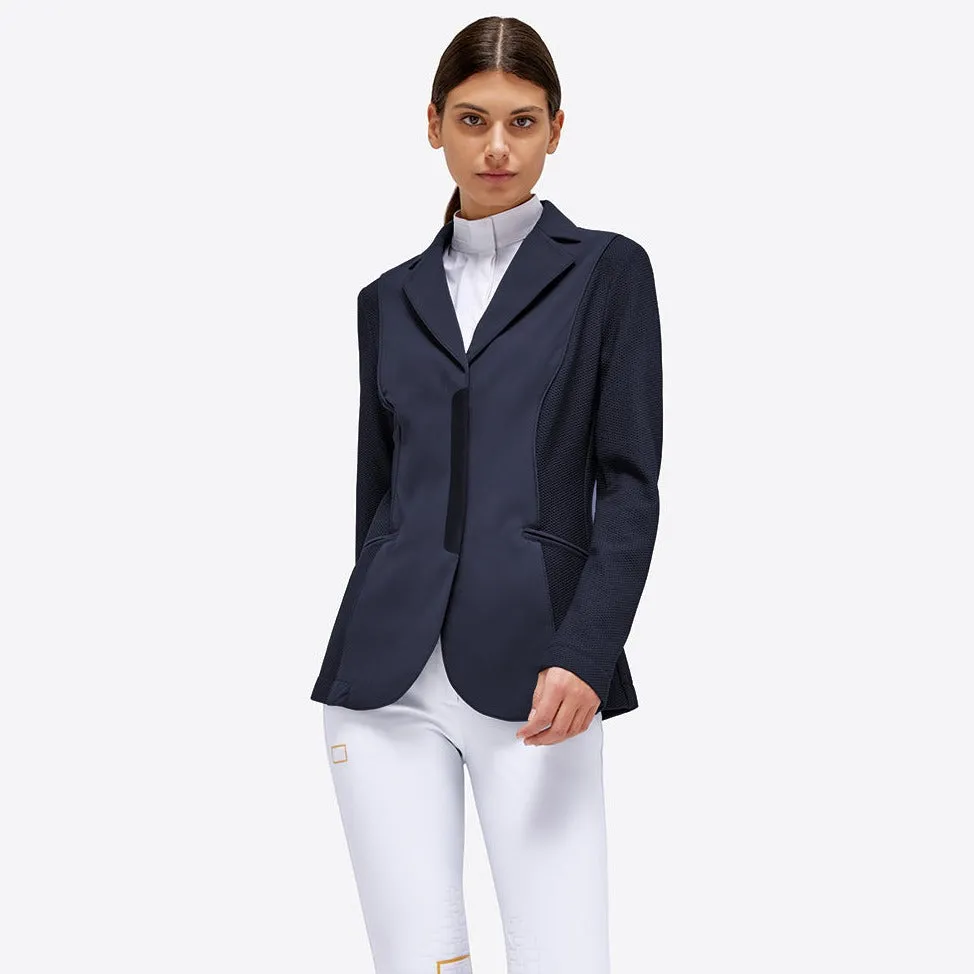 Jersey Mesh Riding Zip Jacket - Navy/Gold Logo