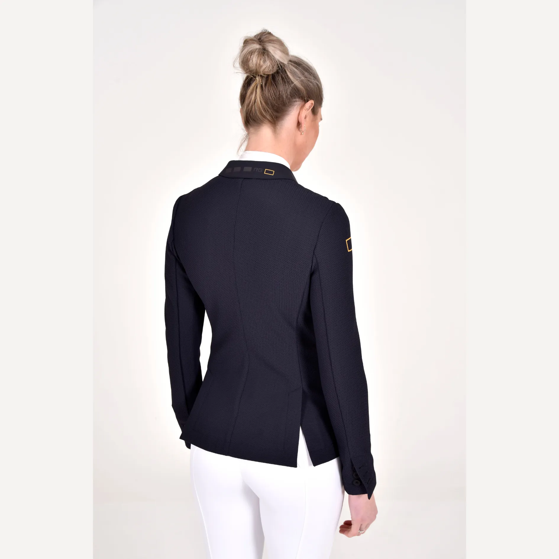Jersey Mesh Riding Zip Jacket - Navy/Gold Logo