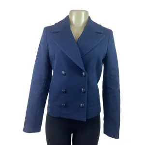 Juicy Couture Womens Navy Double-Breasted Peacoat Jacket Size XS