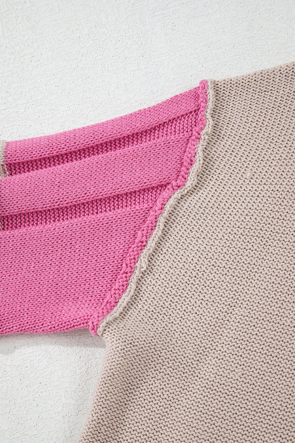 KaleaBoutique Colorblock Exposed Seam Round Neck Sweater