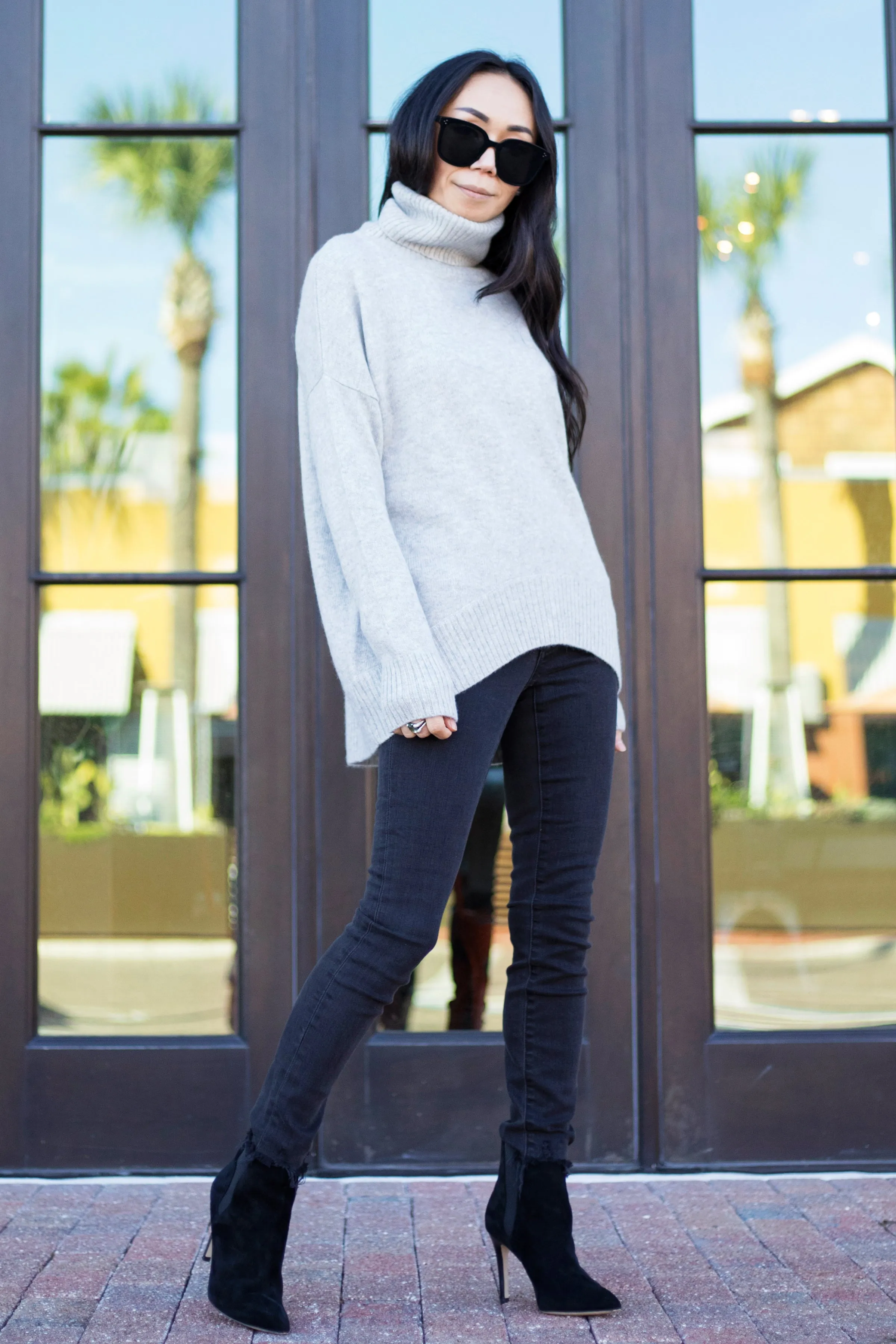 Kate Cashmere Turtleneck - Grey