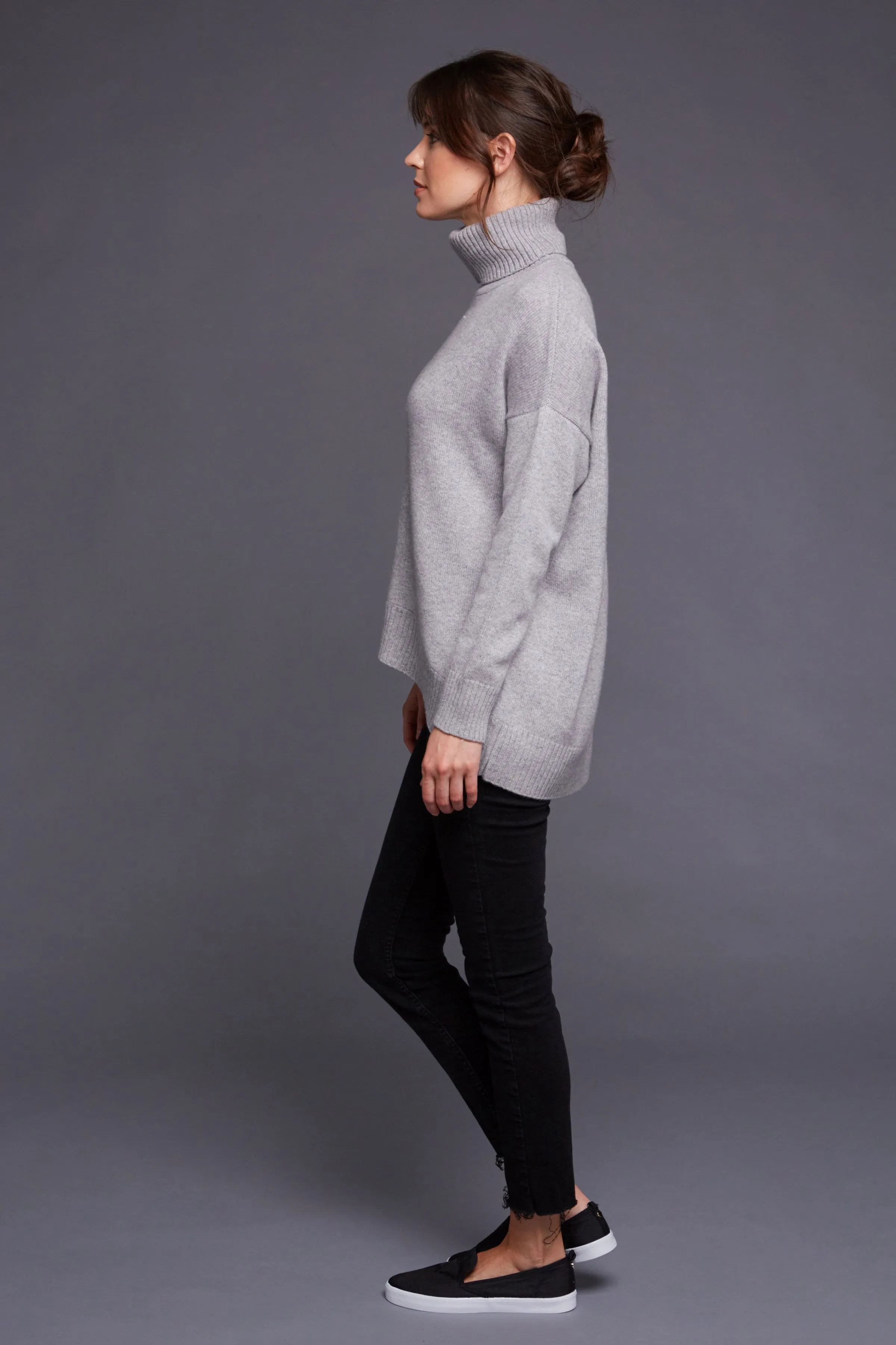 Kate Cashmere Turtleneck - Grey