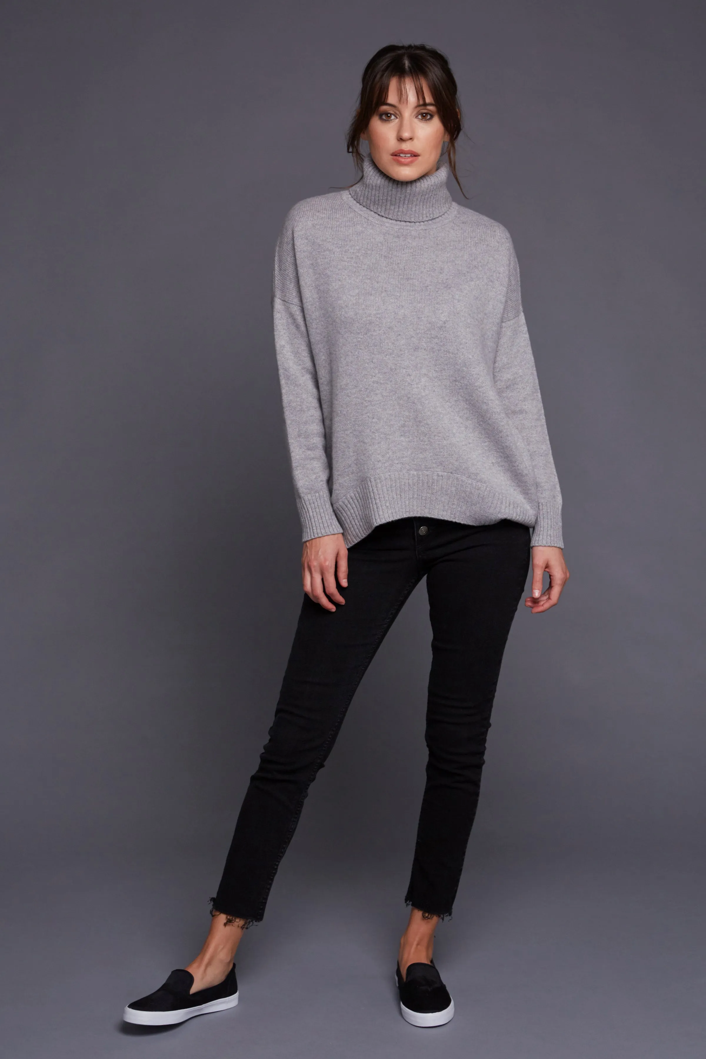 Kate Cashmere Turtleneck - Grey