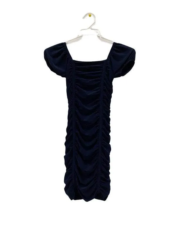 Kids Ruched Short Sleeve Dress