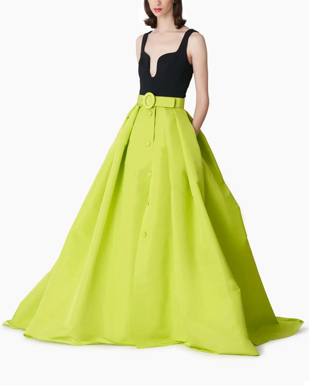 Kiwi Button Front Ball Skirt