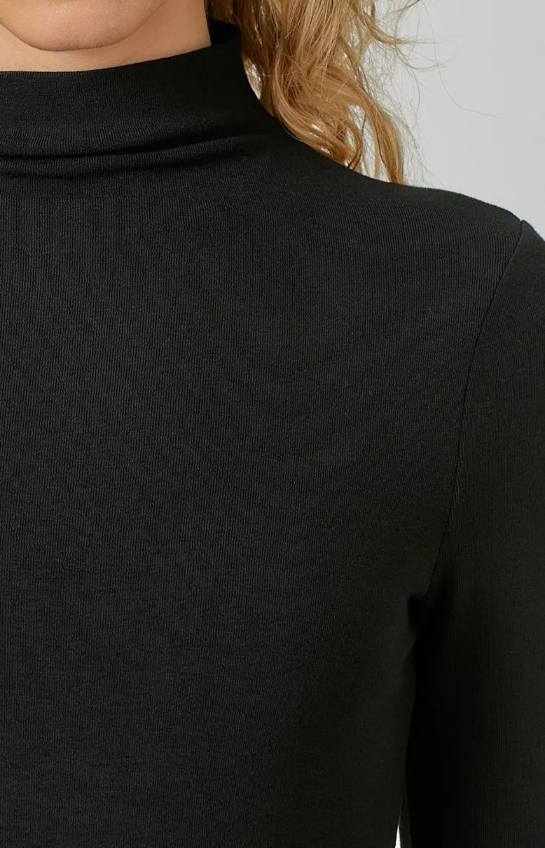 Knit Mock Neck Top- perfect layering piece
