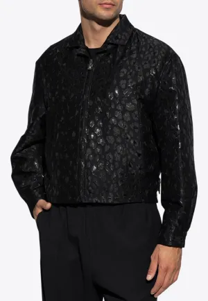 Leopard Print Cropped Jacket