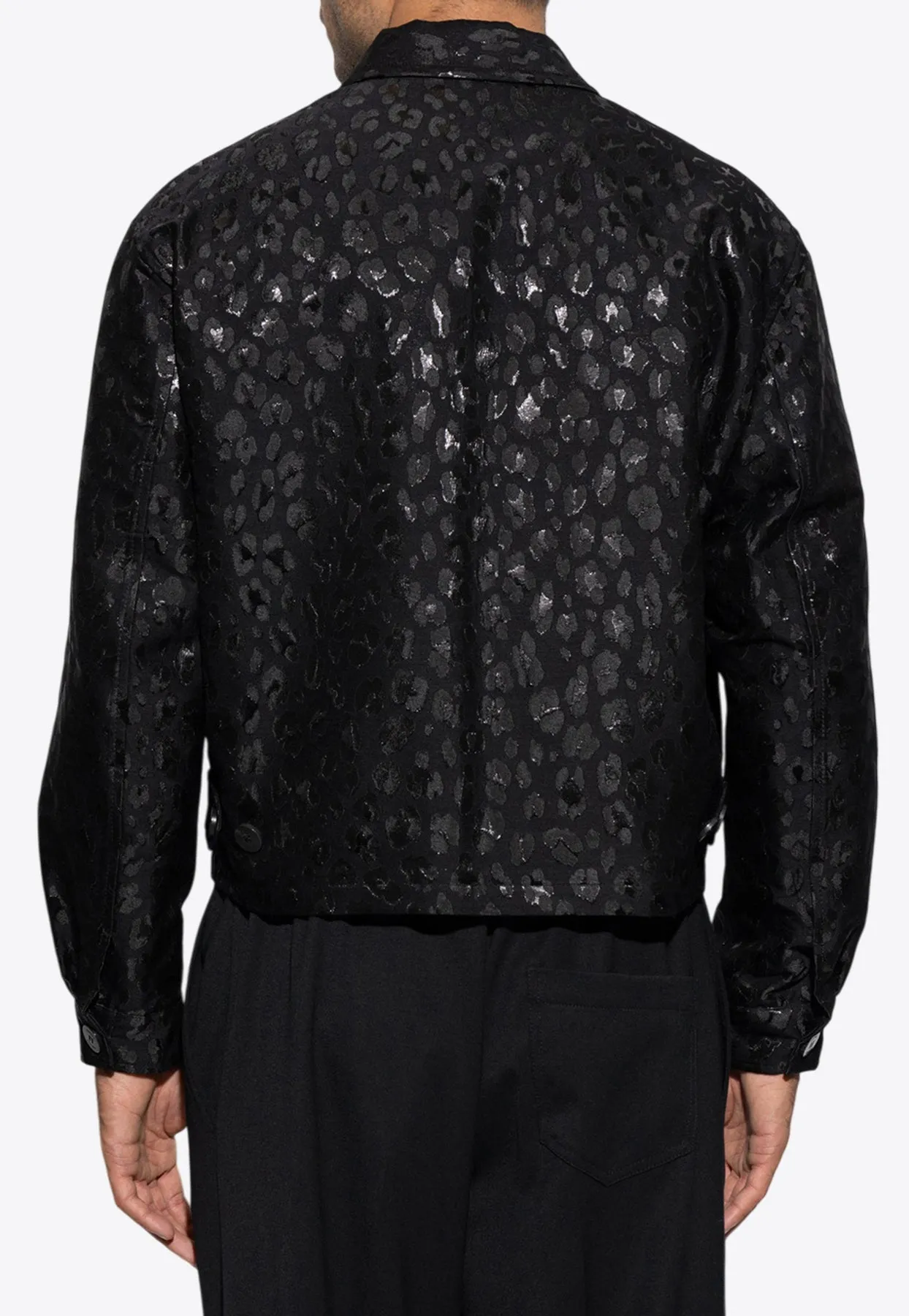 Leopard Print Cropped Jacket