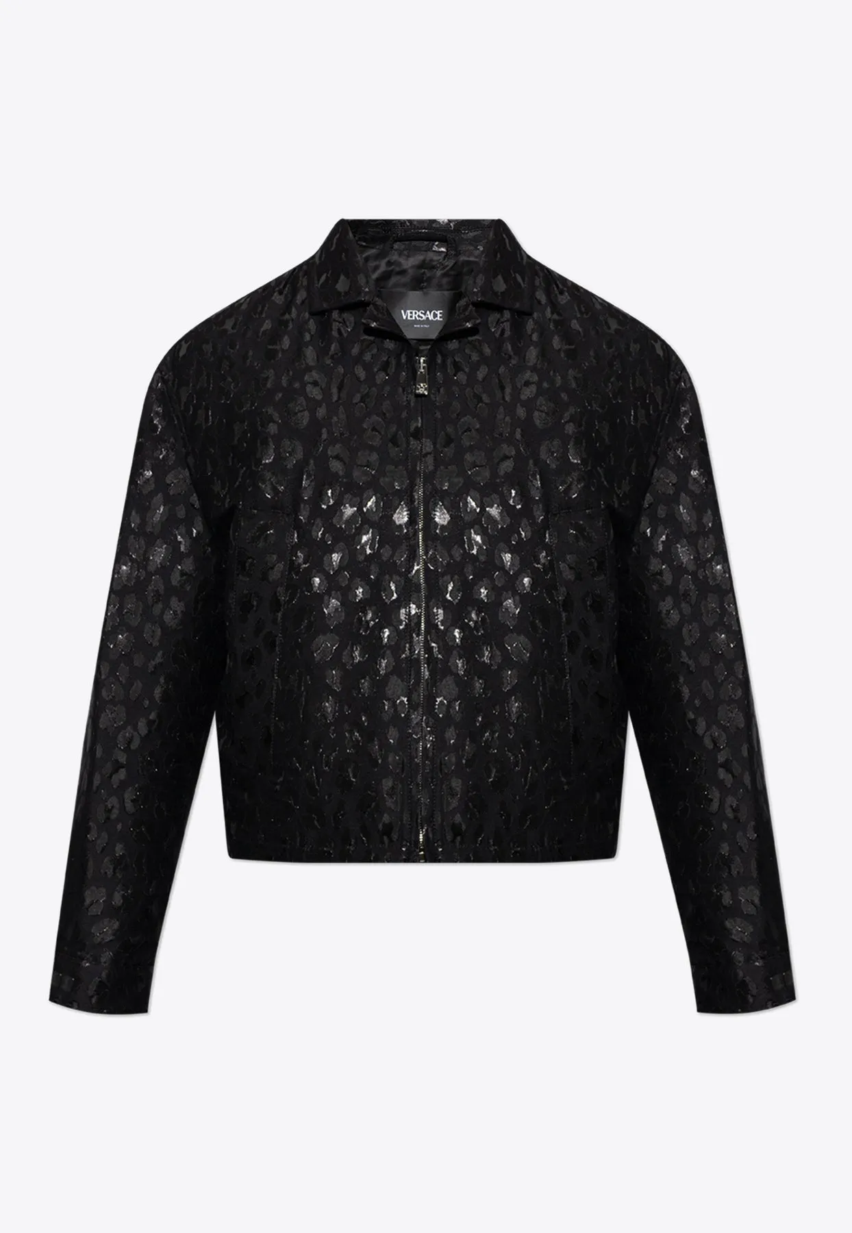 Leopard Print Cropped Jacket
