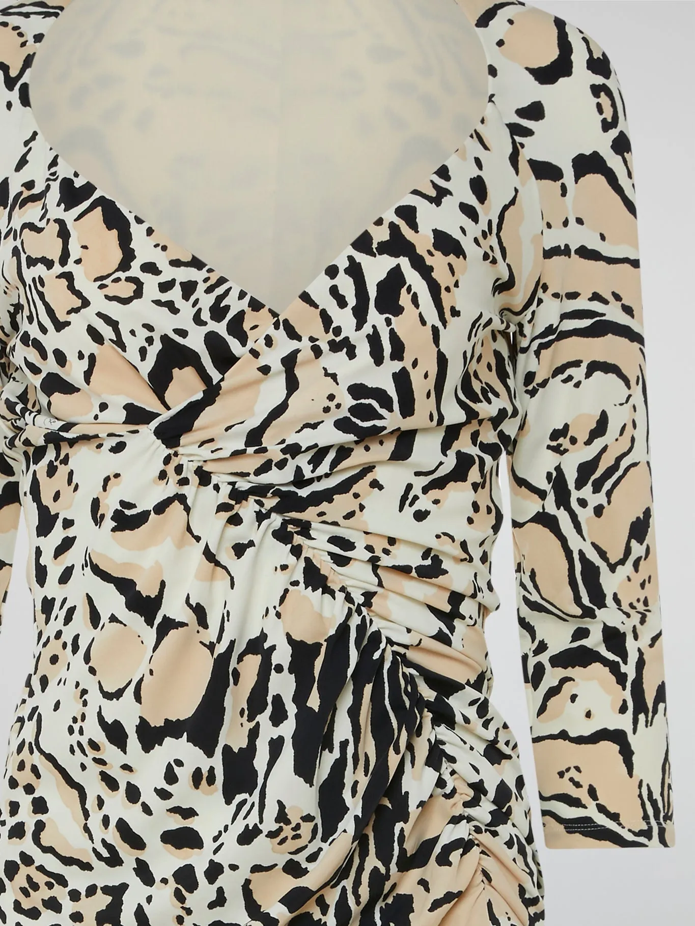 Leopard Print Ruched Dress