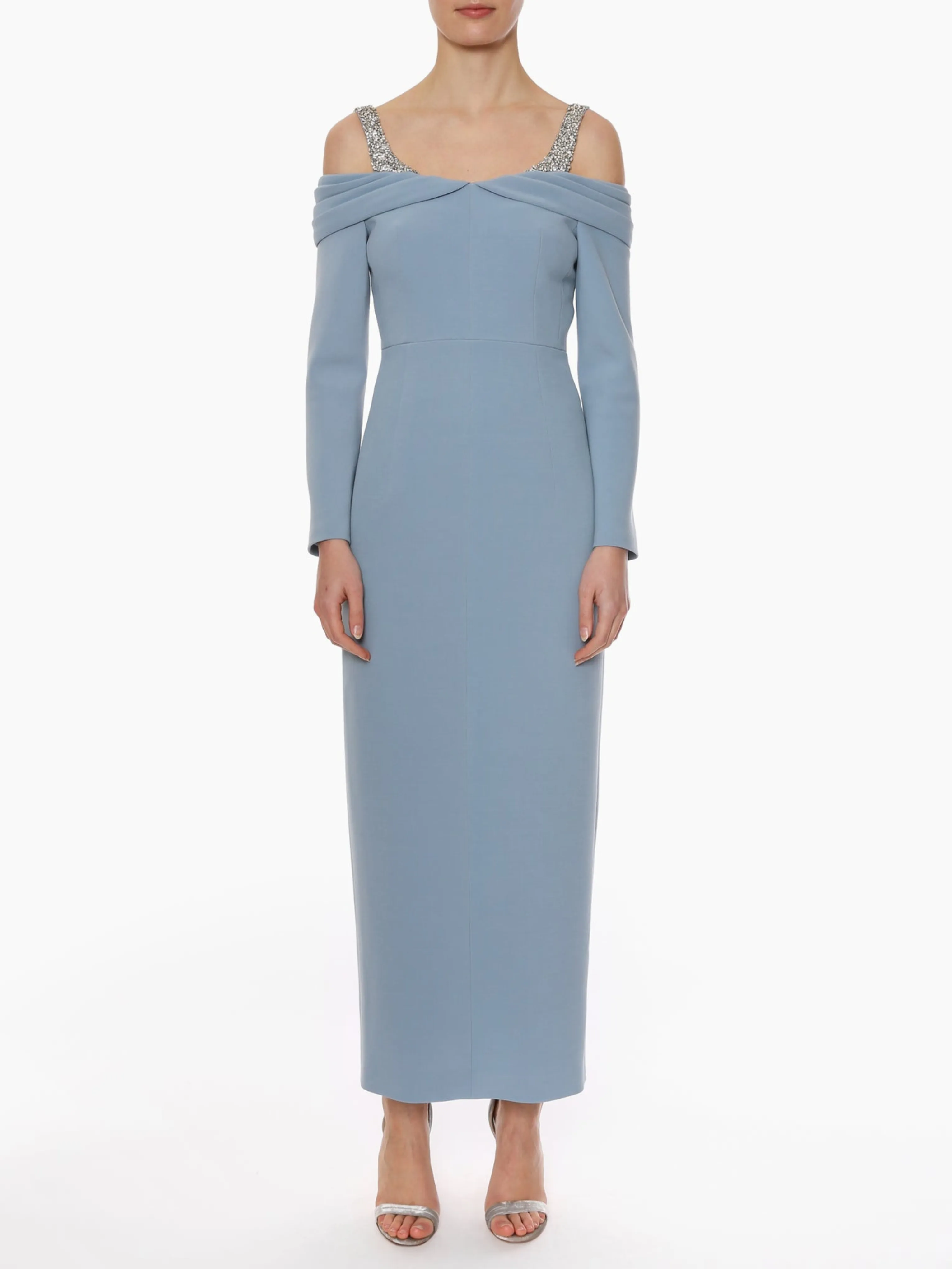 Lina Pale Blue Off The Shoulder Gown