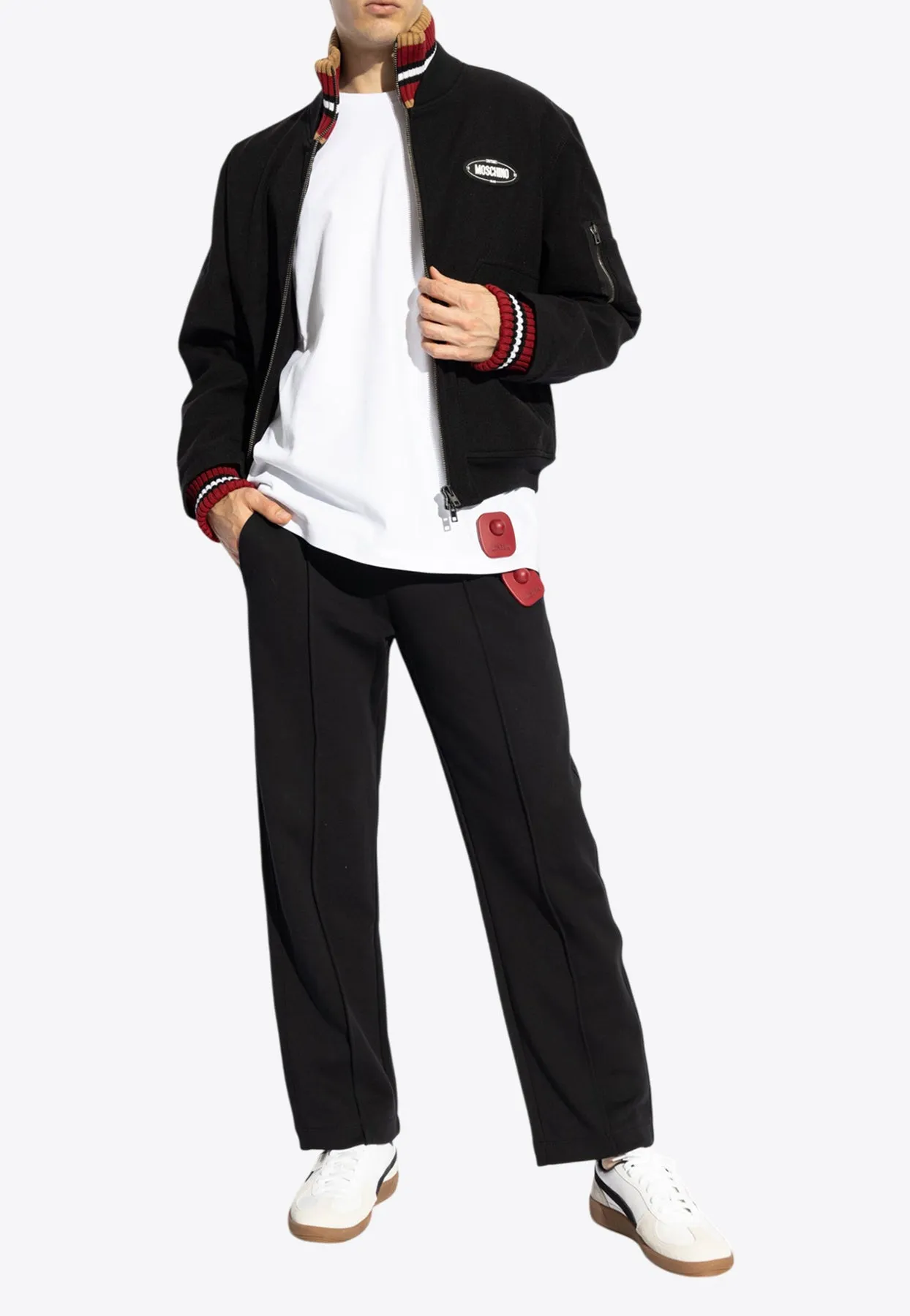 Logo Appliqué Bomber Jacket