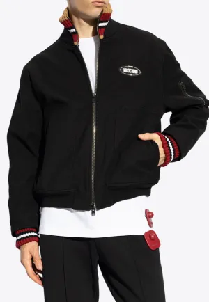 Logo Appliqué Bomber Jacket