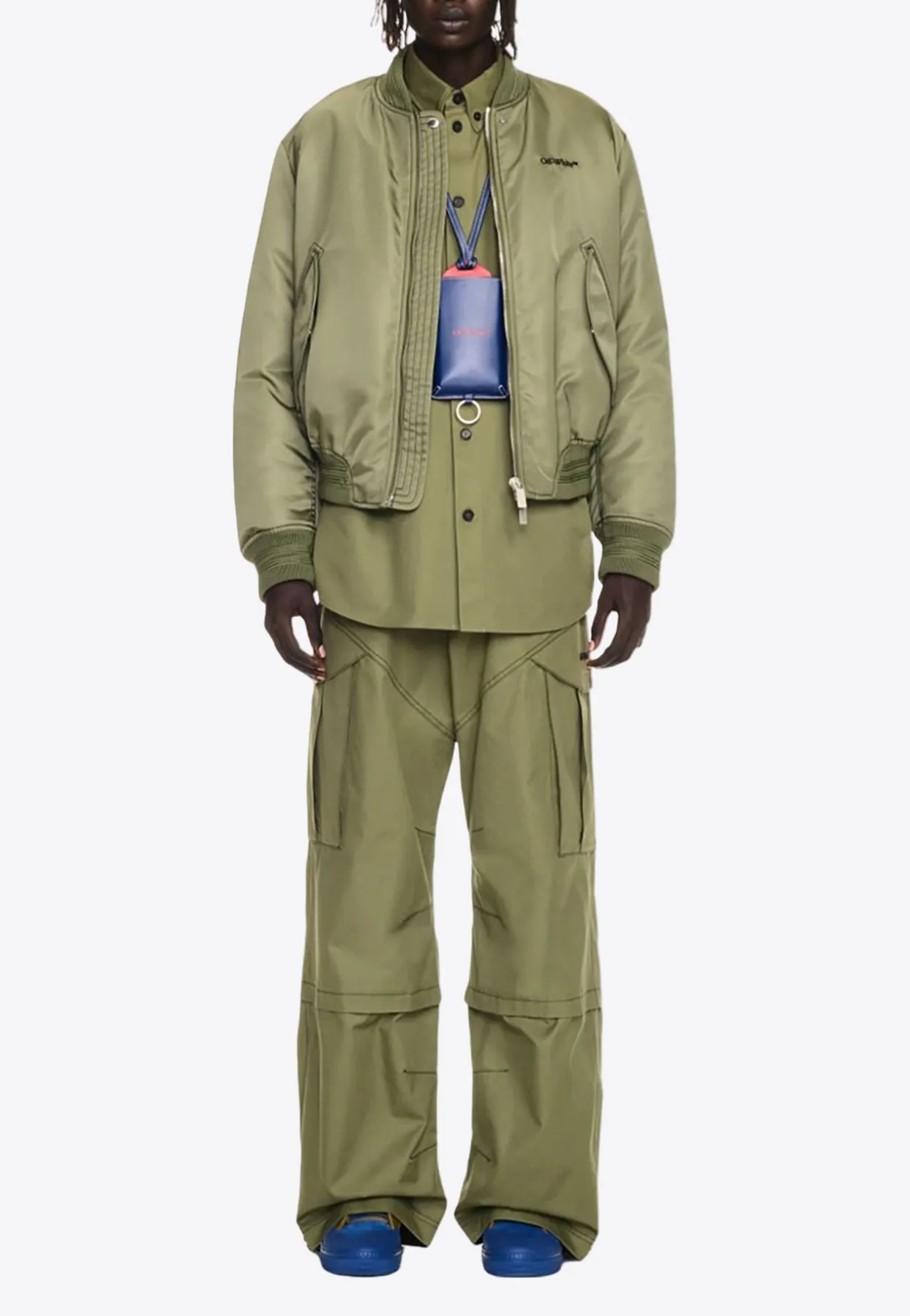 Logo-Embroidered Bomber Jacket
