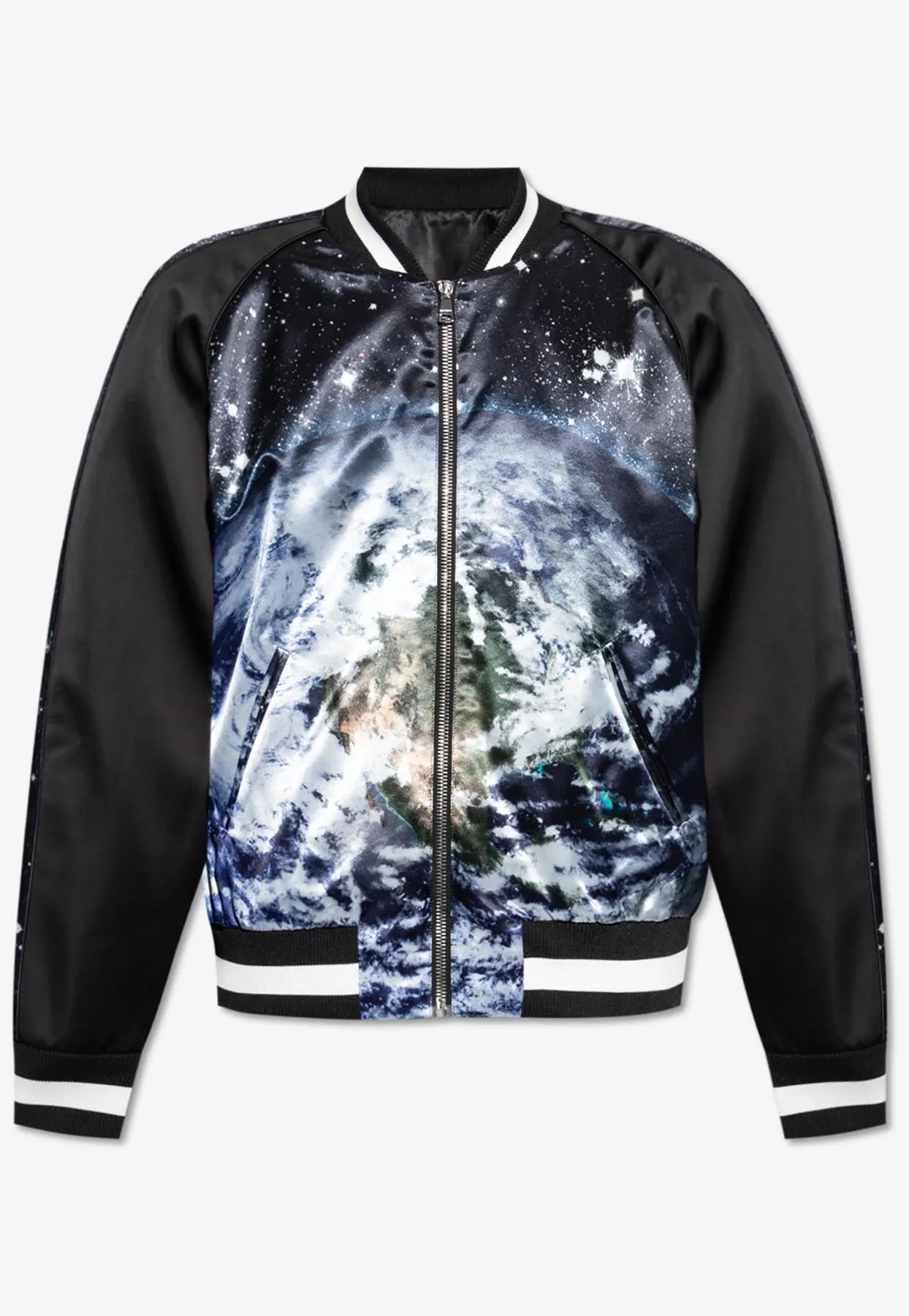 Logo Planet Zip-Up Bomber Jacket