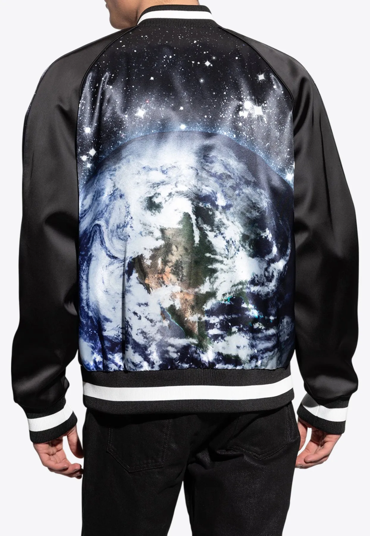 Logo Planet Zip-Up Bomber Jacket