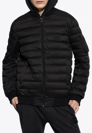 Logo Tag Padded Bomber Jacket