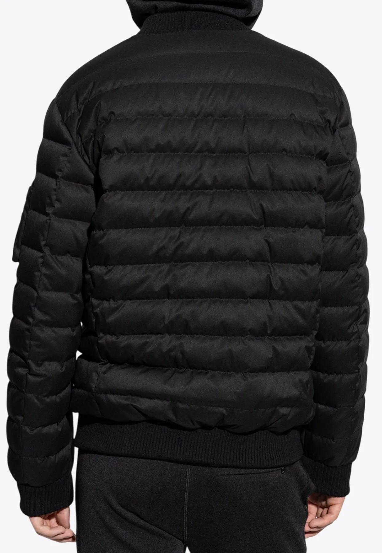 Logo Tag Padded Bomber Jacket