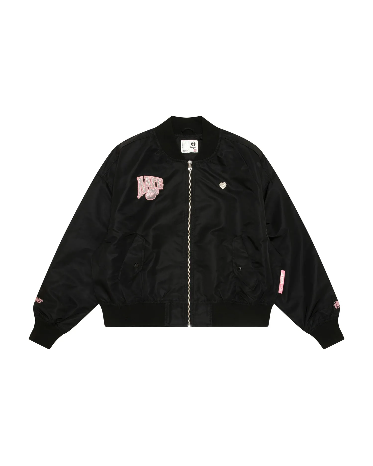 Logo zip-up bomber jacket