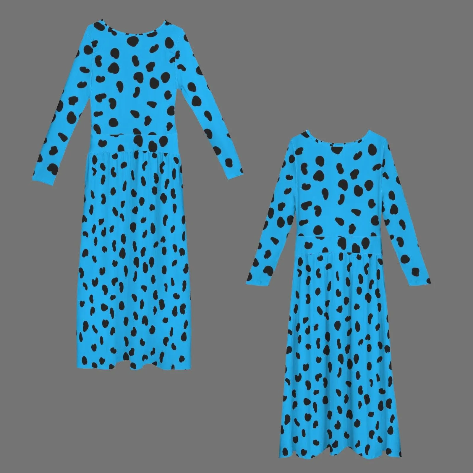 Long Sleeve Pocket Pleated Maxi Dress