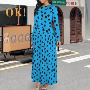 Long Sleeve Pocket Pleated Maxi Dress