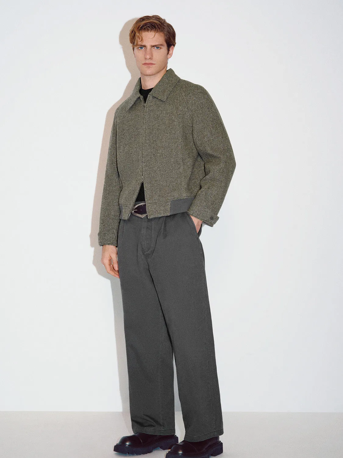 Loose Zip Up Front Jackets