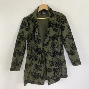 LUII Wool   Velvet Peacoat Medium