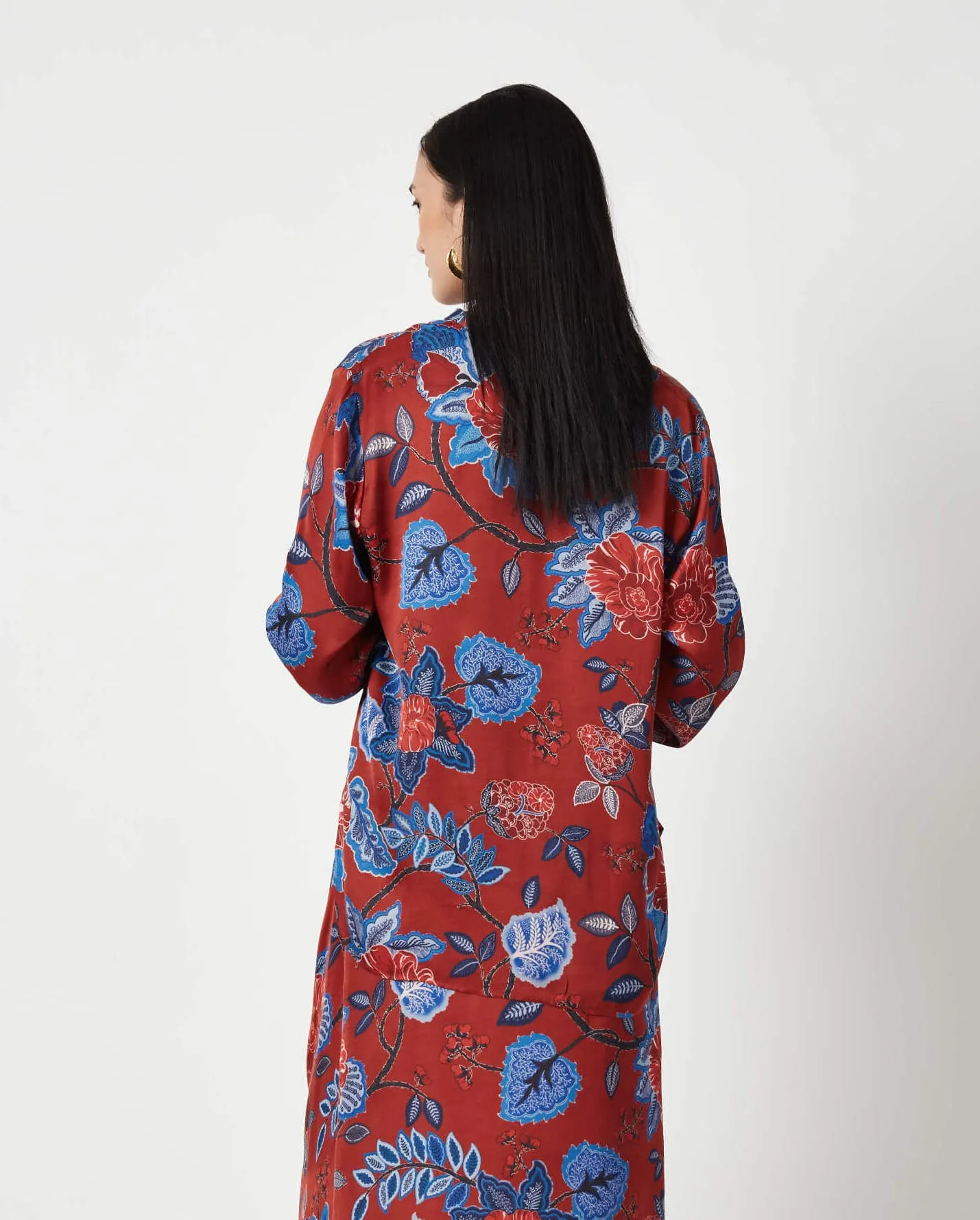 Majene red printed top