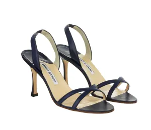 Manolo Blahnik navy sandals Size 4½UK
