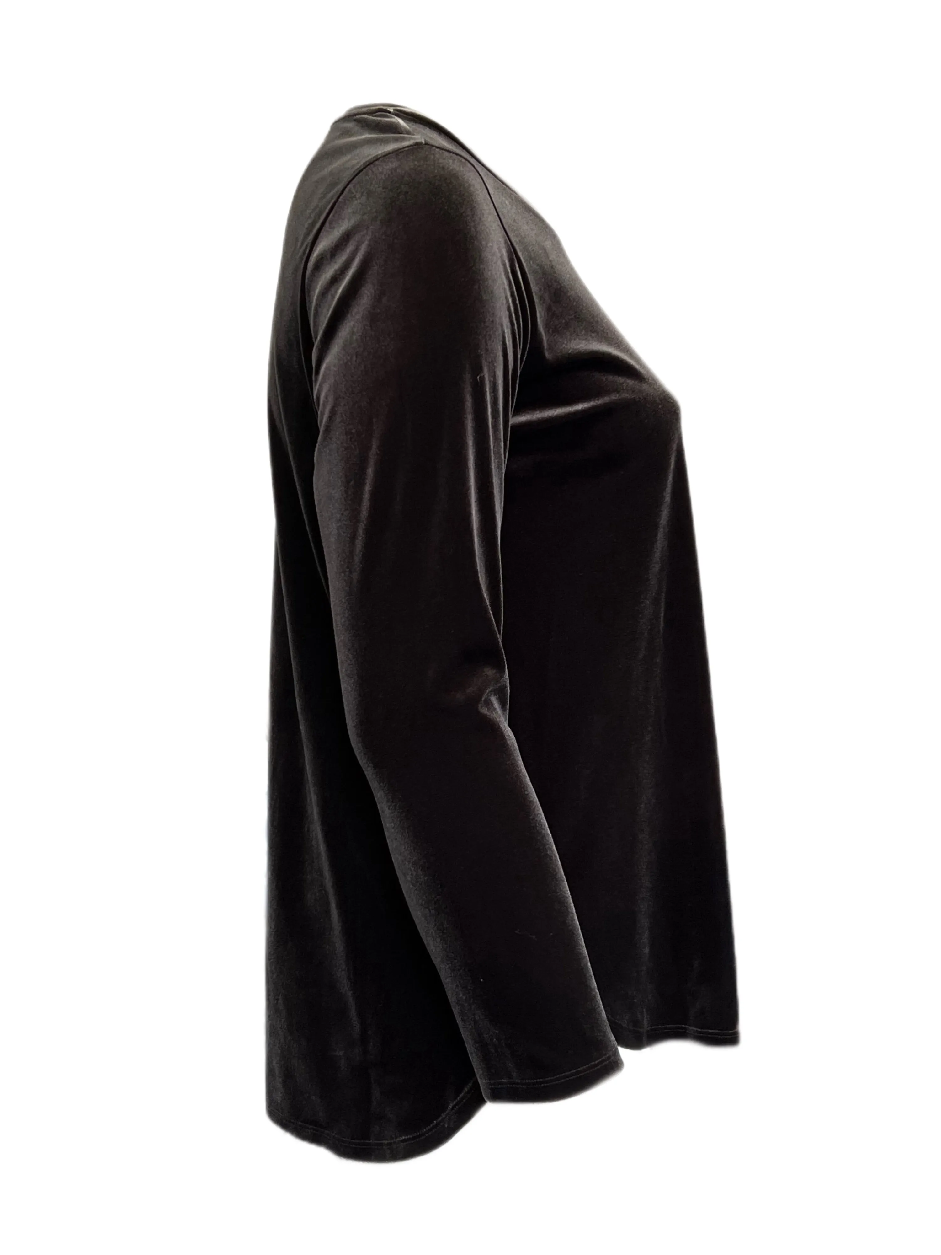 Marina Rinaldi Women's Black Ohio Velour Sweatshirt NWT