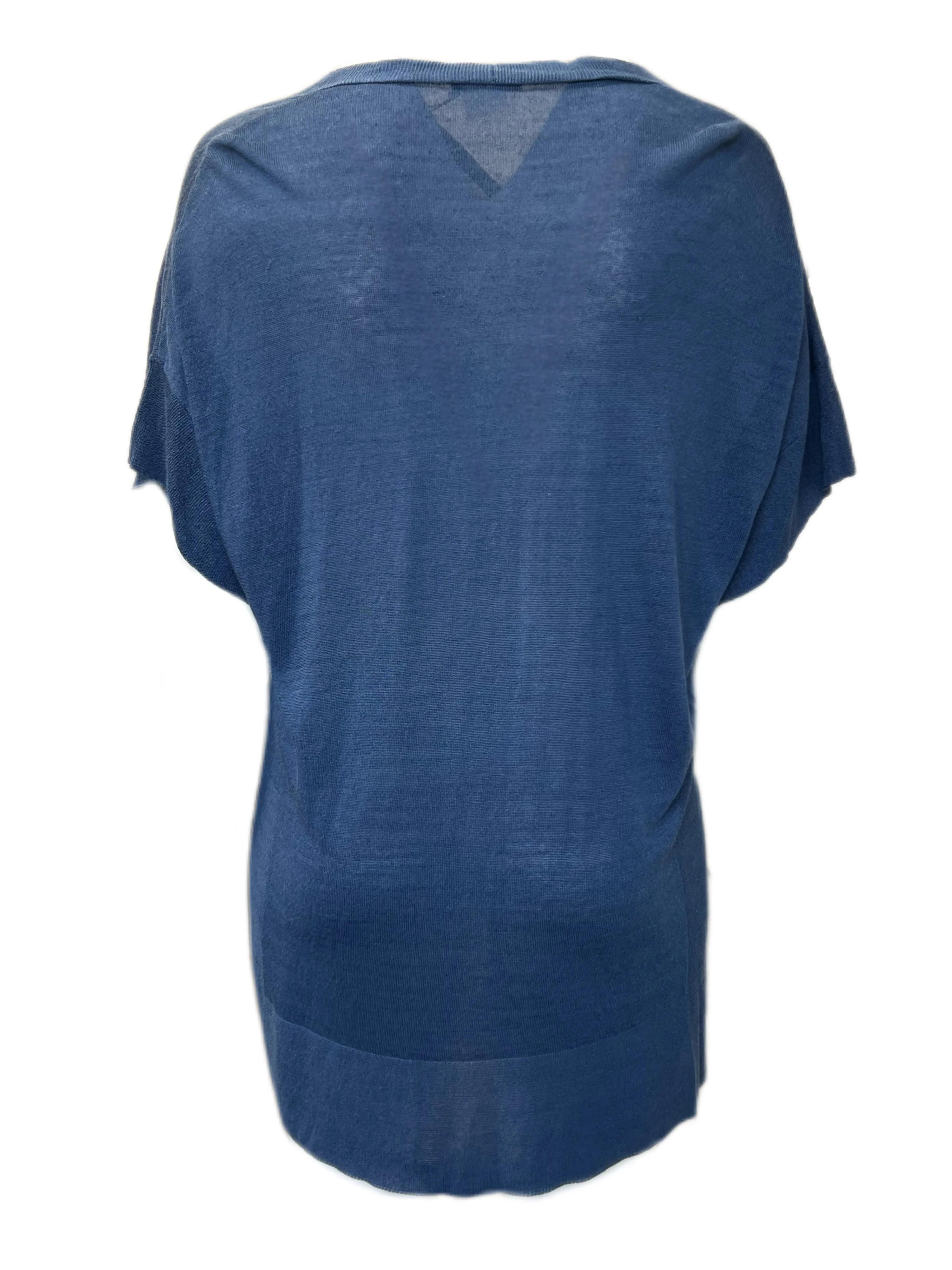 Marina Rinaldi Women's Blue Medioevo Button Front Knitted Cardigan NWT