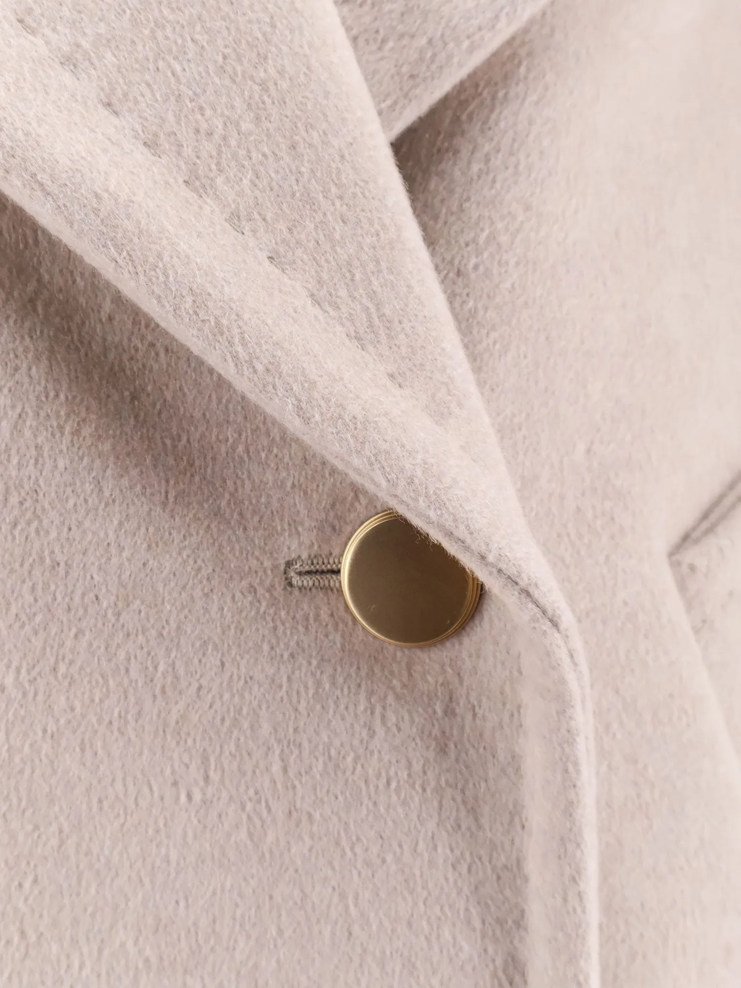 Max Mara Berta Cashmere Peacoat With Gold Metal Buttons