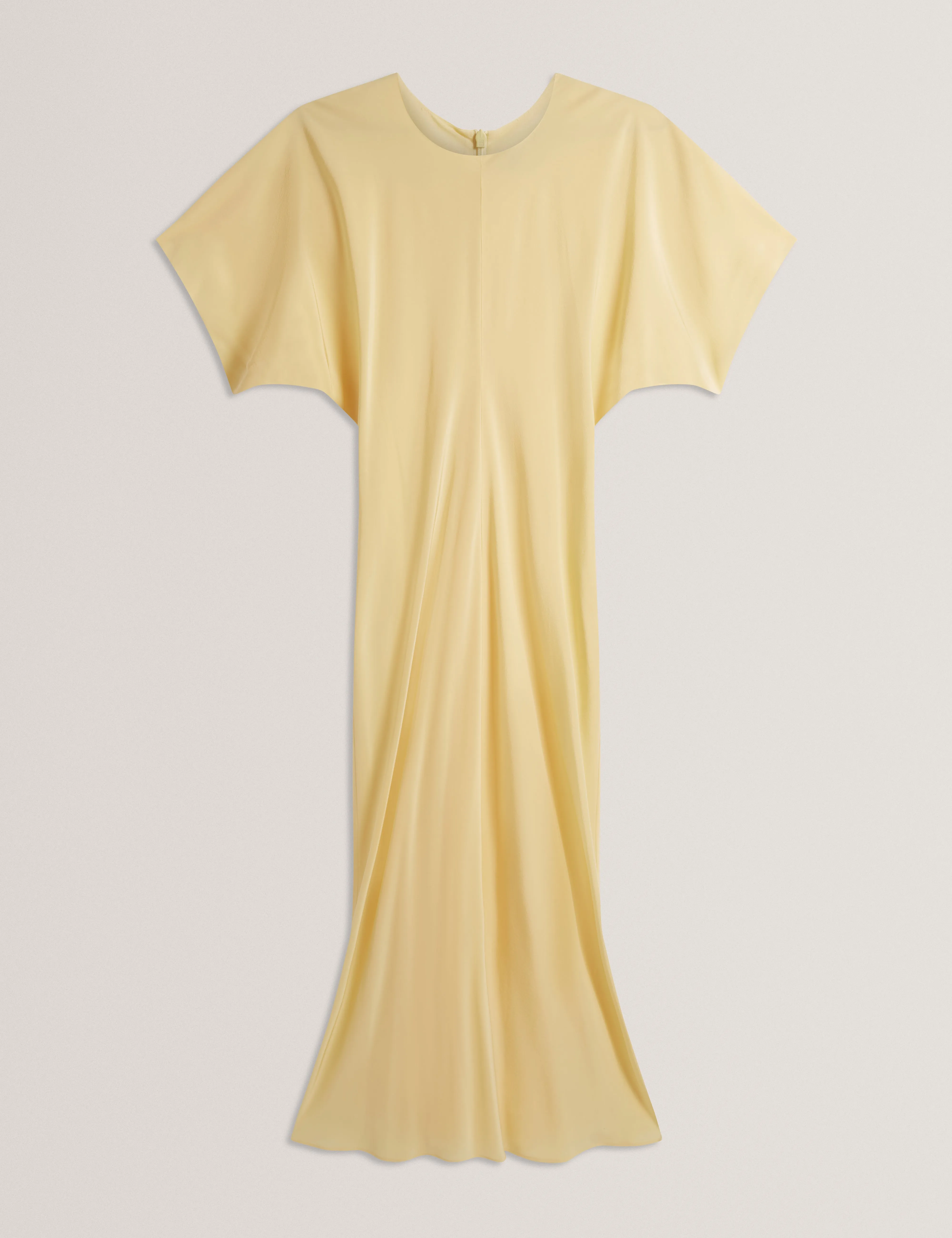 Maylei Slouch Sleeve Waisted Column Dress Lt-Yellow