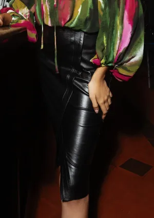 Meilin Leather Skirt