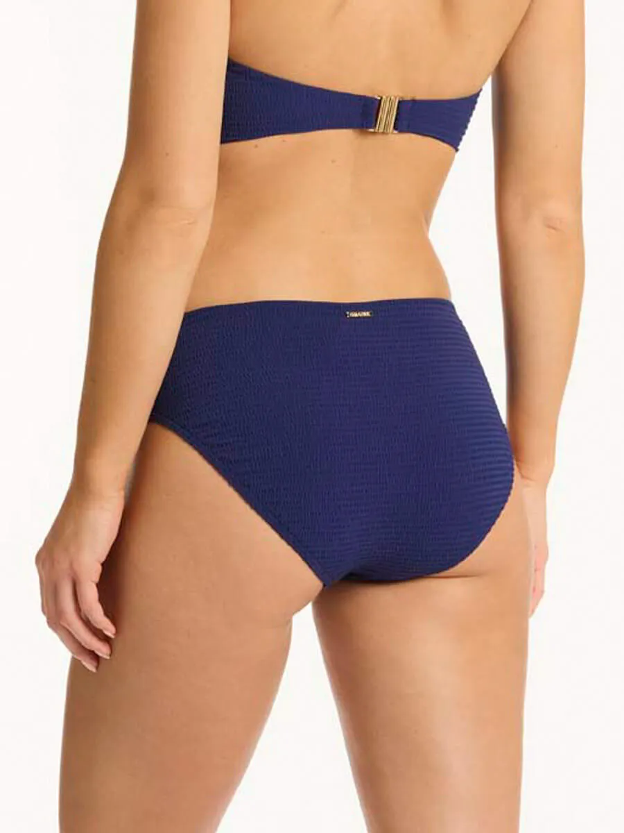 Messina Mid Bikini Bottom in French Navy