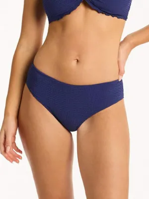 Messina Mid Bikini Bottom in French Navy
