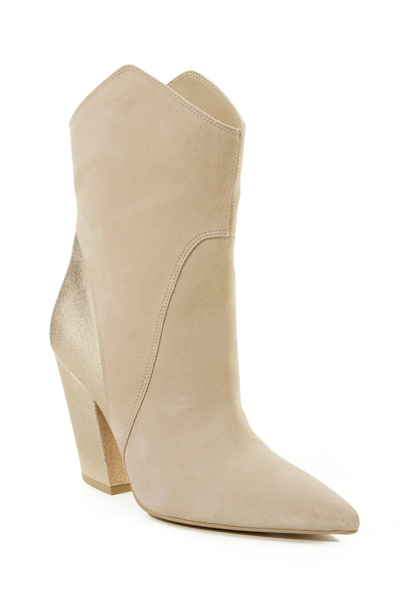 Metallic Western Bootie Dune