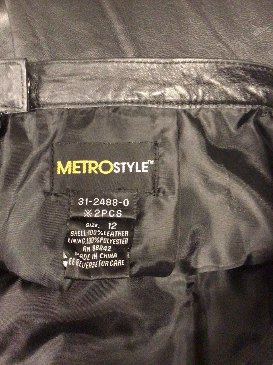 METRO STYLE GENUINE LEATHER SKIRT, size 12  #1508