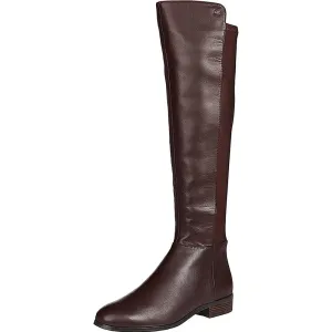 Michael Michael Kors Womens Bromley Leather Riding Boots Brown 5 Medium (B,M)