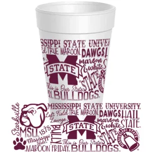 Mississippi State Traditions Wrap Styrofoam Cups
