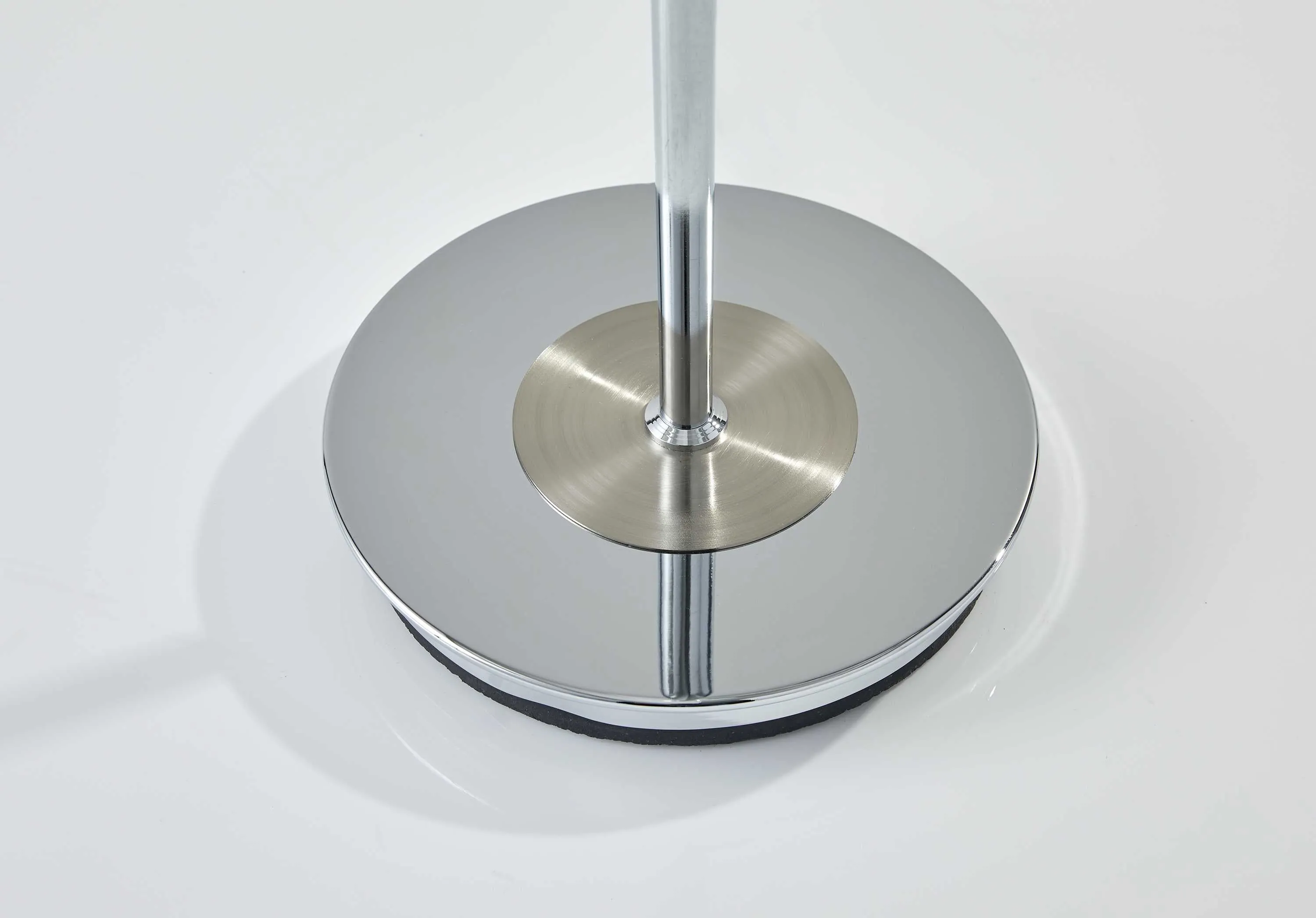 Modern Chrome Thick Pole Torchiere Floor Lamp