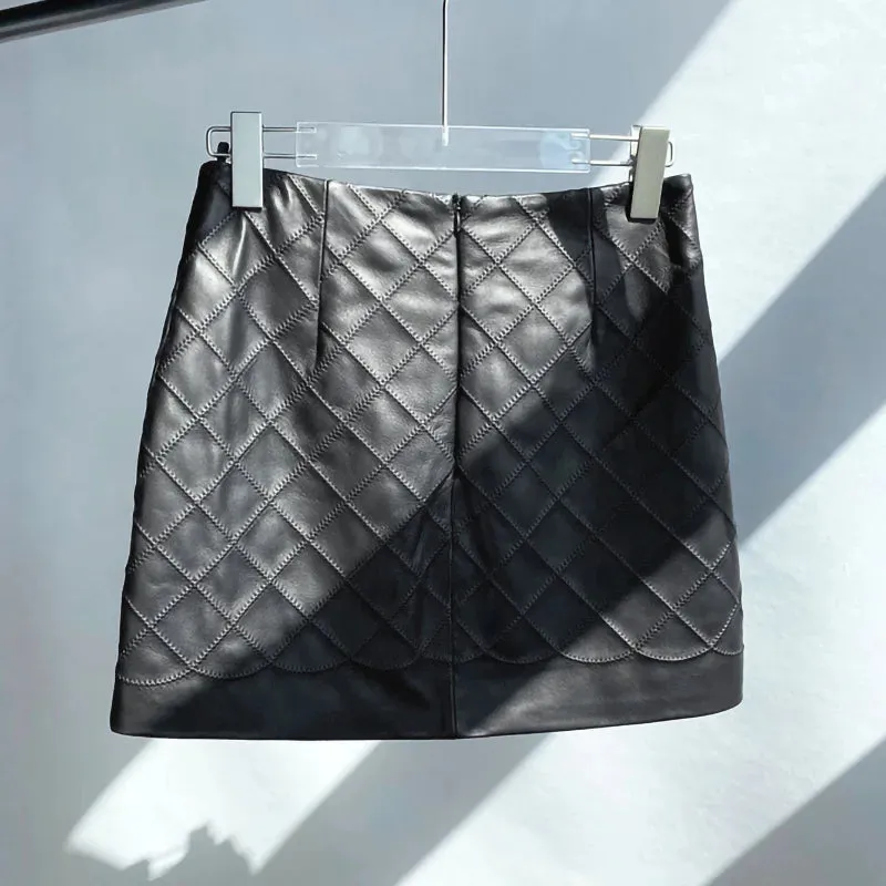 Monica - Leather Skirt