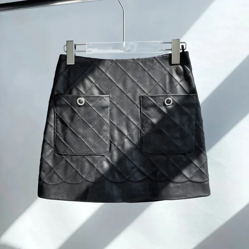 Monica - Leather Skirt